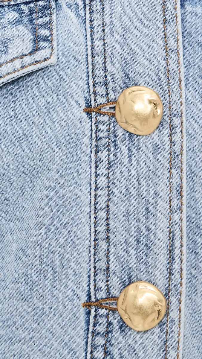 Aje Noa Washed Denim Mini Dress Seasalt | Thumbnail 6