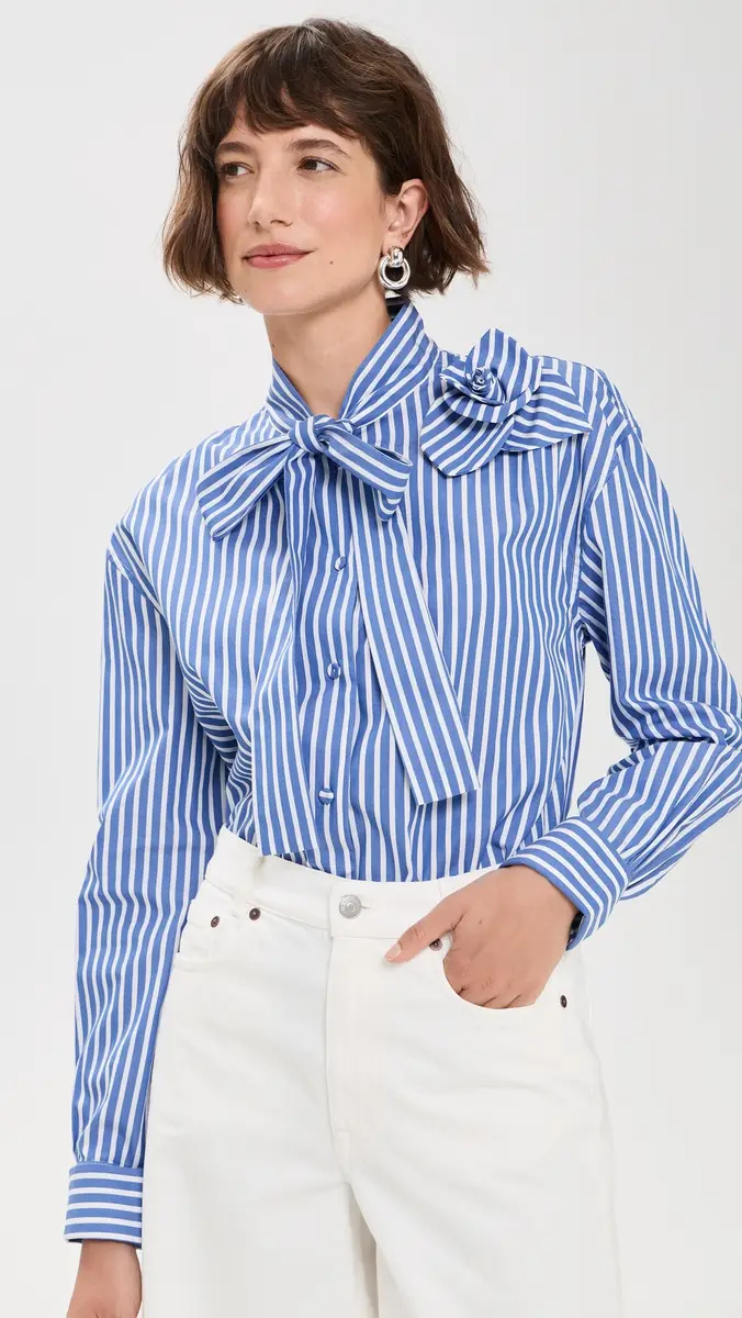AKNVAS Flor One Rose Button Down Shirt Deep Blue | Thumbnail 2 AKNVAS Flor One Rose Button Down Shirt Deep Blue | Thumbnail 2