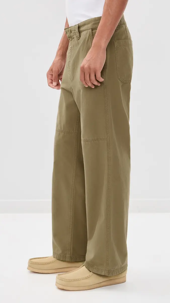 Jeanerica Genua Plie Straight Loose Leg Chino Trousers Green | Thumbnail 4 Jeanerica Genua Plie Straight Loose Leg Chino Trousers Green | Thumbnail 4