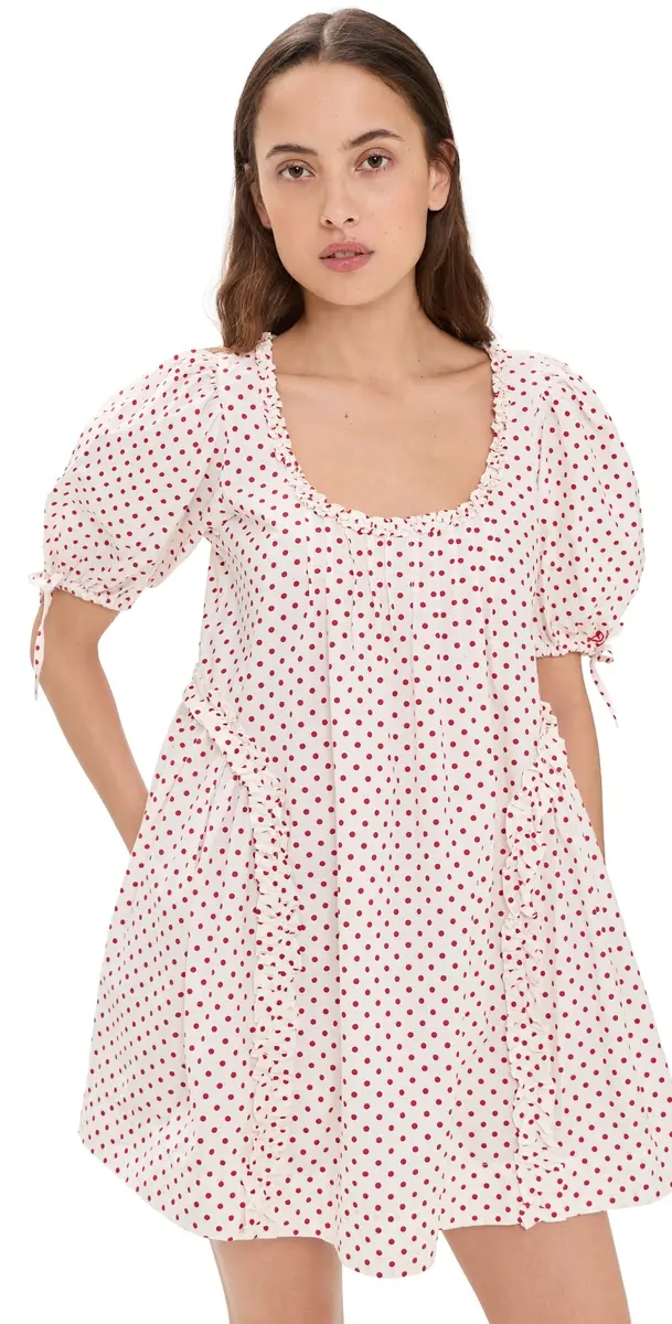 Damson Madder Meri Mini Dress Spot | Image 1 Damson Madder Meri Mini Dress Spot | Image 1