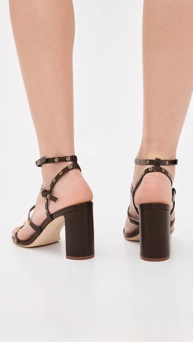 Cinq à Sept Maisie Strappy Grommet Sandals Chocolate | Thumbnail 4 Cinq à Sept Maisie Strappy Grommet Sandals Chocolate | Thumbnail 4