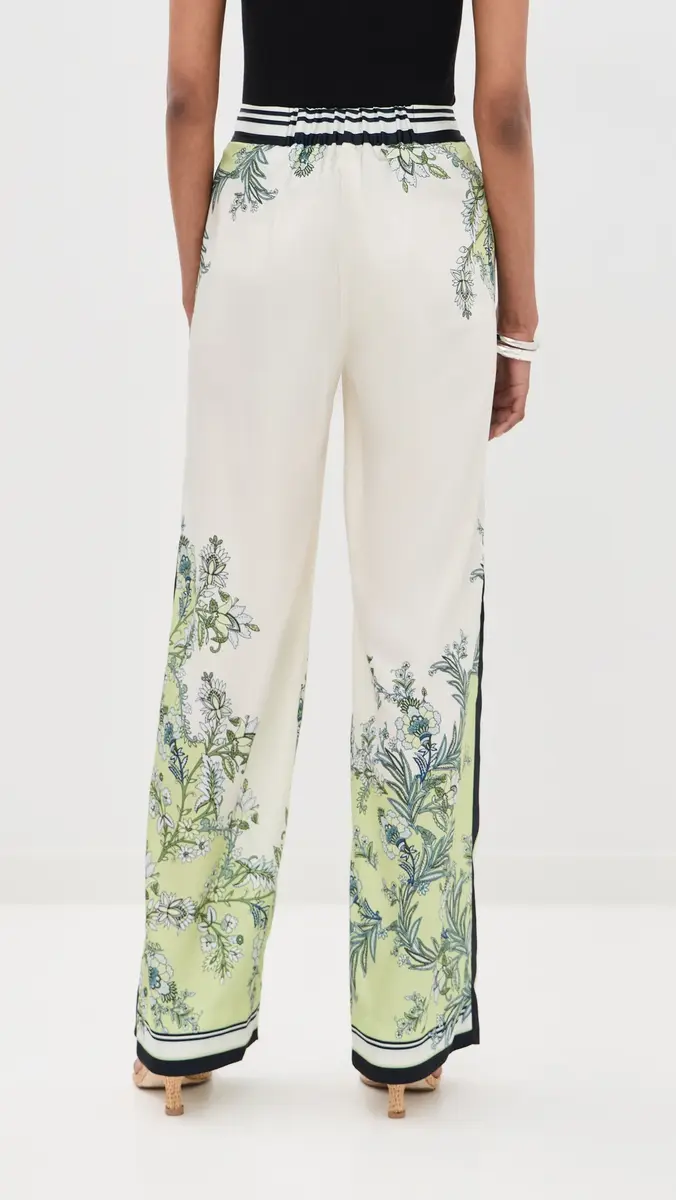 Veronica Beard Grigore Satin Pants Light Pistachio Multi | Thumbnail 3 Veronica Beard Grigore Satin Pants Light Pistachio Multi | Thumbnail 3
