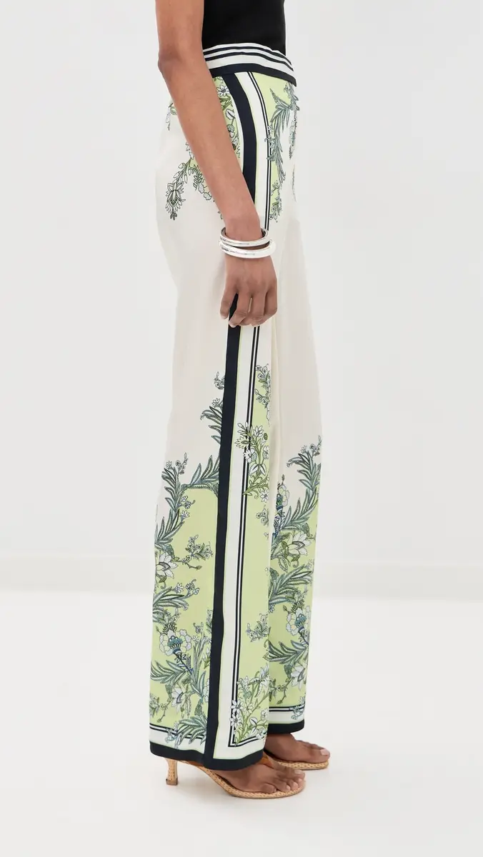 Veronica Beard Grigore Satin Pants Light Pistachio Multi | Thumbnail 4 Veronica Beard Grigore Satin Pants Light Pistachio Multi | Thumbnail 4