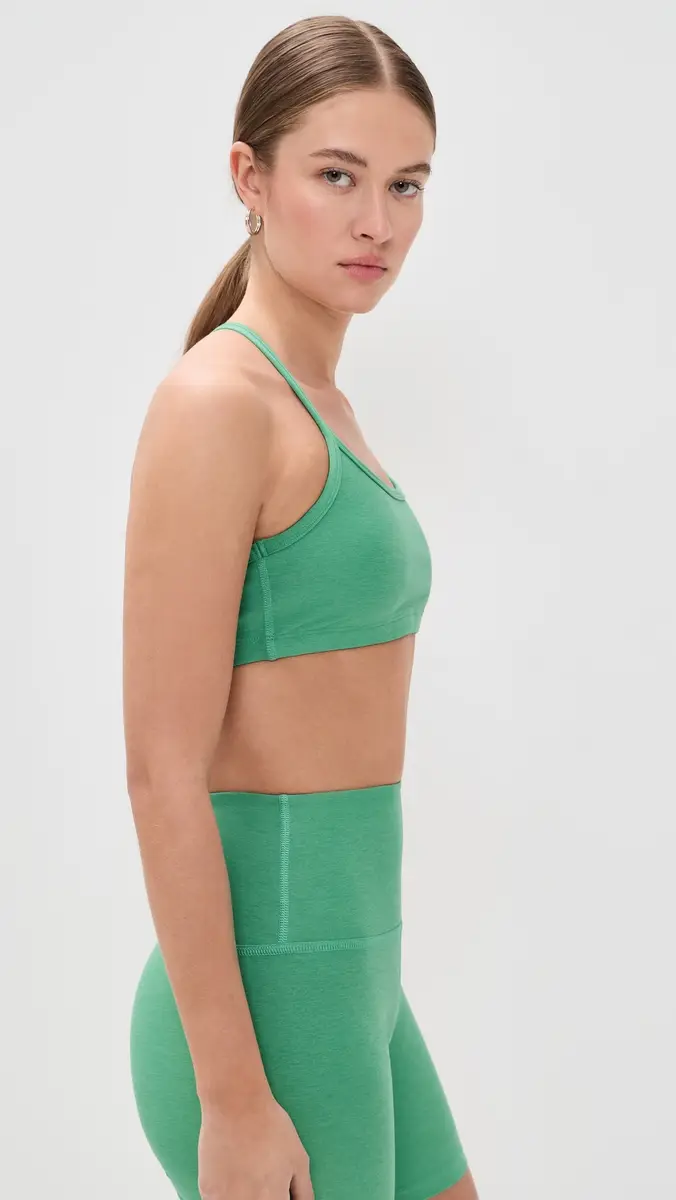 Beyond Yoga Slim Racerback Bra Bright Emerald Heather | Thumbnail 4 Beyond Yoga Slim Racerback Bra Bright Emerald Heather | Thumbnail 4
