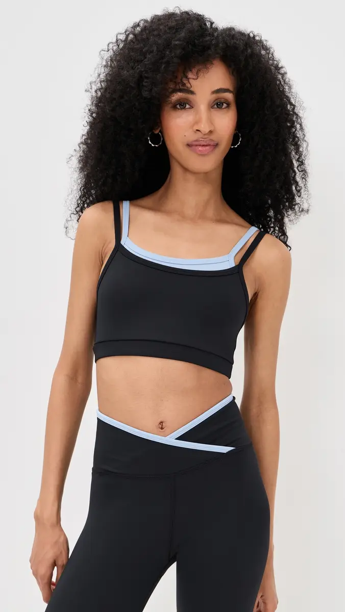 STRUT-THIS The Rhodes Bra Black/Baby Blue | Thumbnail 2