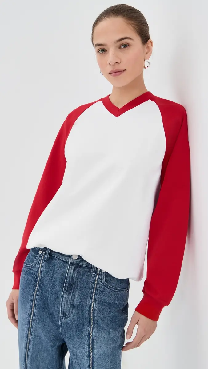 Tibi Perfect T-Shirt Vintage Sweatshirt Red ulti | Thumbnail 2