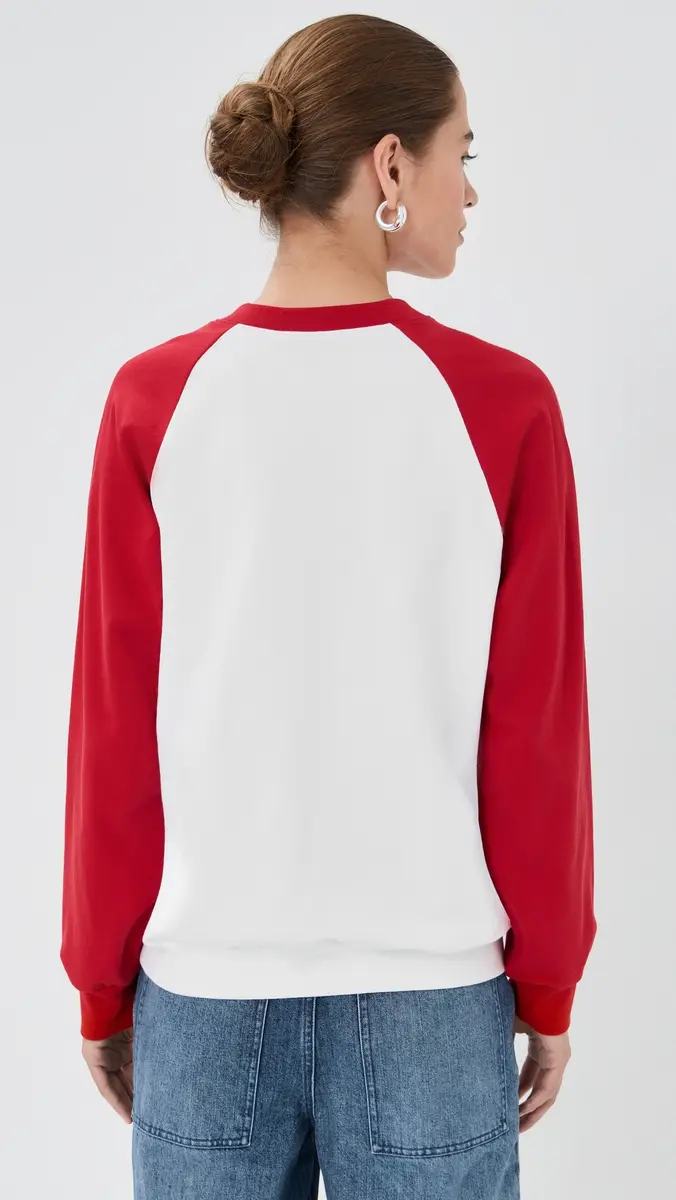 Tibi Perfect T-Shirt Vintage Sweatshirt Red ulti | Thumbnail 3
