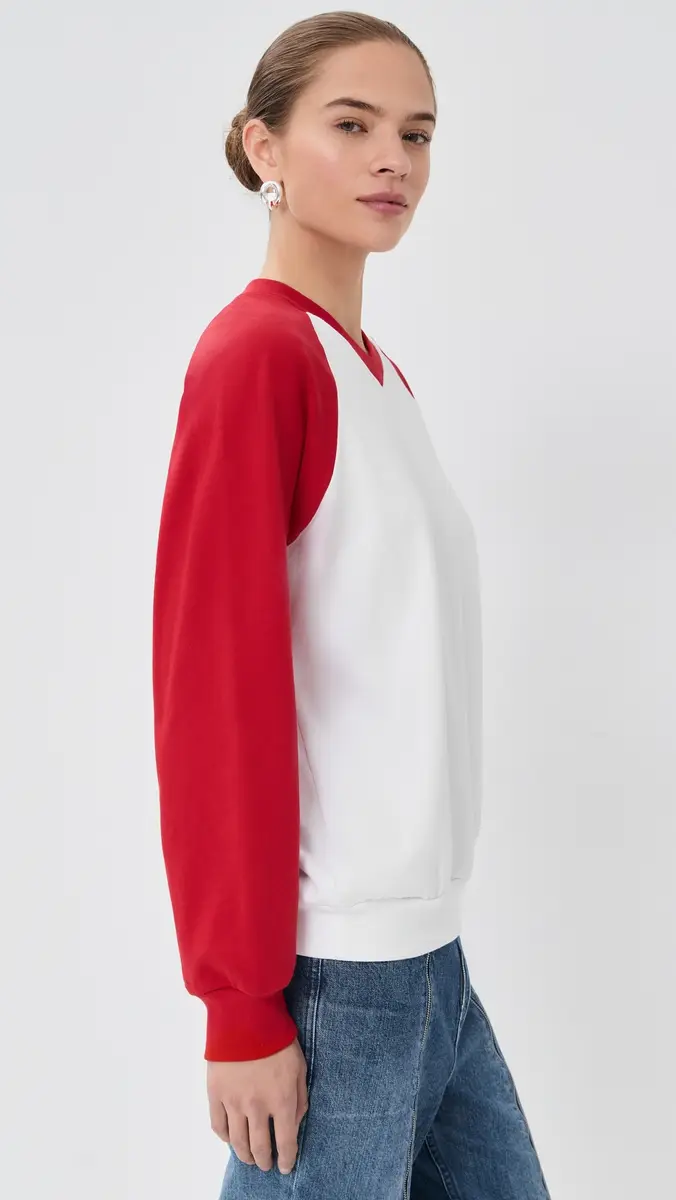 Tibi Perfect T-Shirt Vintage Sweatshirt Red ulti | Thumbnail 4