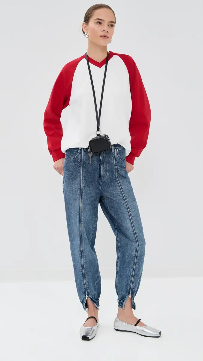 Tibi Perfect T-Shirt Vintage Sweatshirt Red ulti | Thumbnail 5