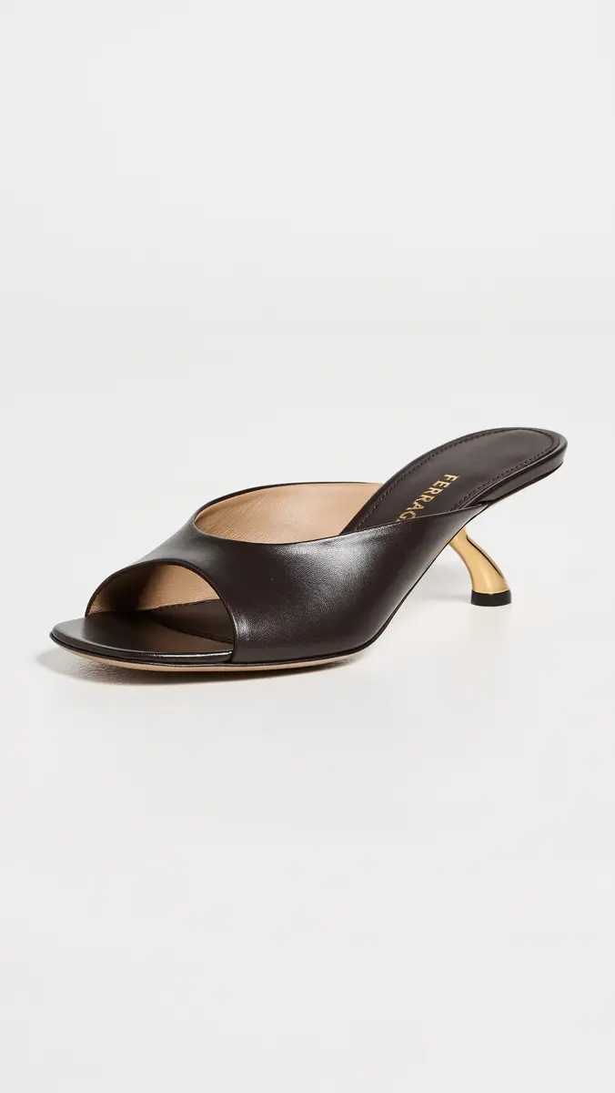 Ferragamo Igea 55 Leather Mules | Thumbnail 2