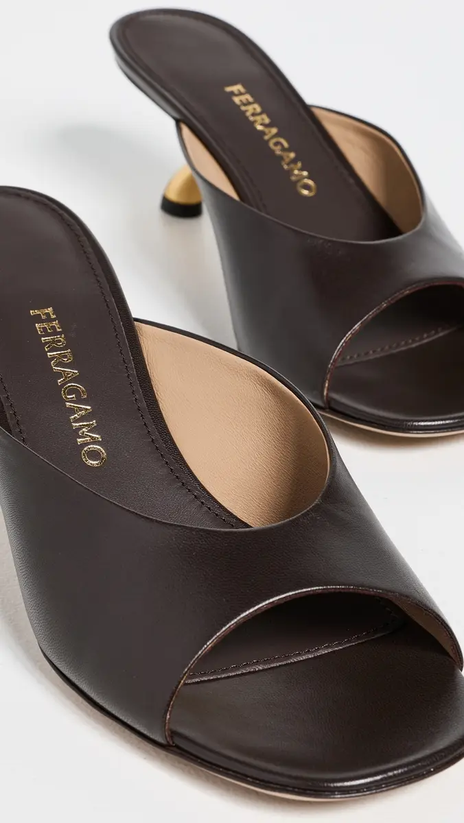 Ferragamo Igea 55 Leather Mules | Thumbnail 6