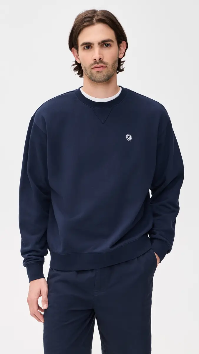 Quiet Golf JV Crewneck Sweatshirt Navy | Thumbnail 2 Quiet Golf JV Crewneck Sweatshirt Navy | Thumbnail 2