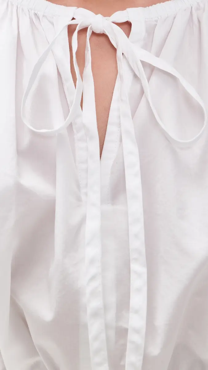 Faherty Coastal Poplin Nera Top White | Thumbnail 6