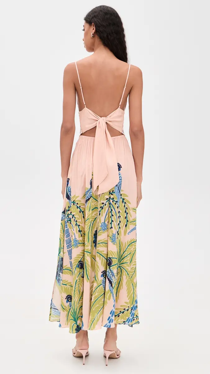 Poupette St Barth Havana Long Dress Green Palmrott | Thumbnail 3 Poupette St Barth Havana Long Dress Green Palmrott | Thumbnail 3