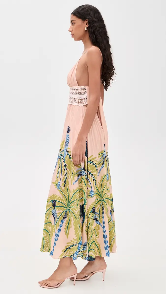 Poupette St Barth Havana Long Dress Green Palmrott | Thumbnail 4 Poupette St Barth Havana Long Dress Green Palmrott | Thumbnail 4