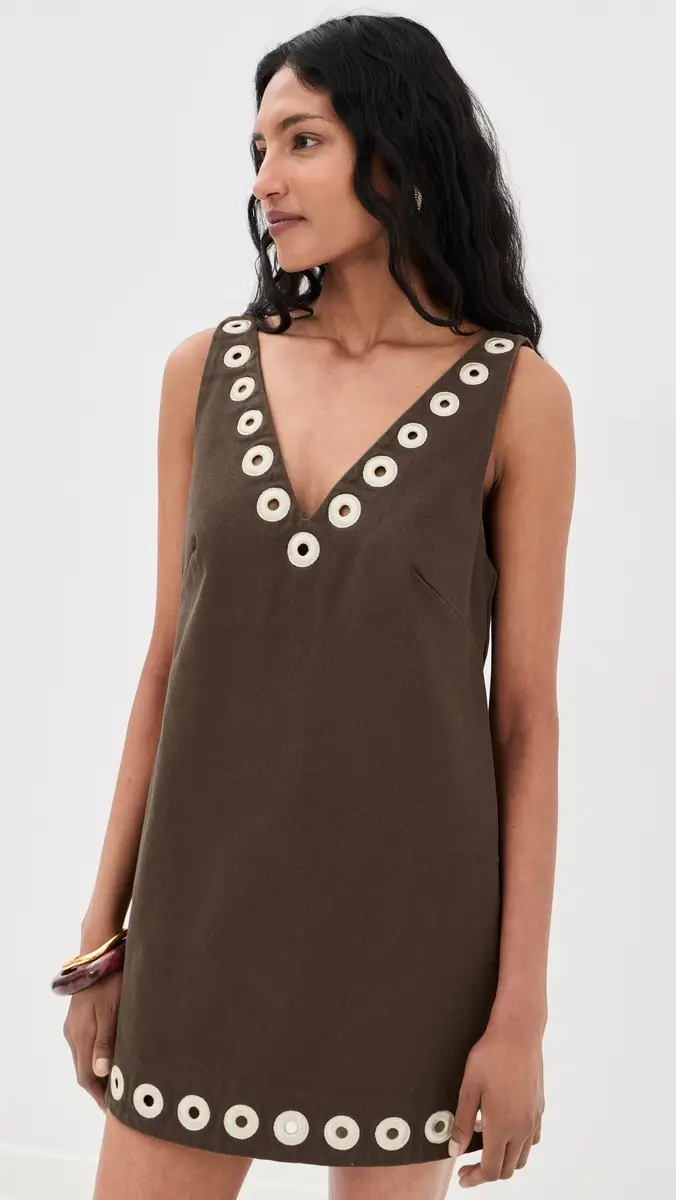 ALÉMAIS Tobe Denim Mini Dress Chocolate | Thumbnail 2 ALÉMAIS Tobe Denim Mini Dress Chocolate | Thumbnail 2