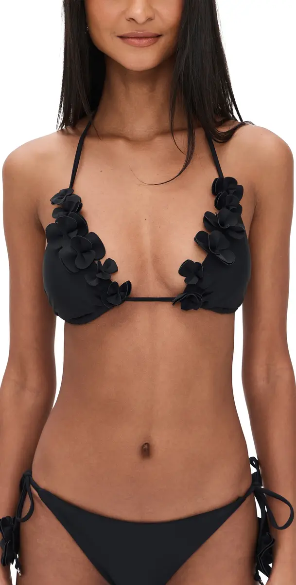 Ramy Brook Floral Nikoleta Bikini Top Black | Image 1 Ramy Brook Floral Nikoleta Bikini Top Black | Image 1