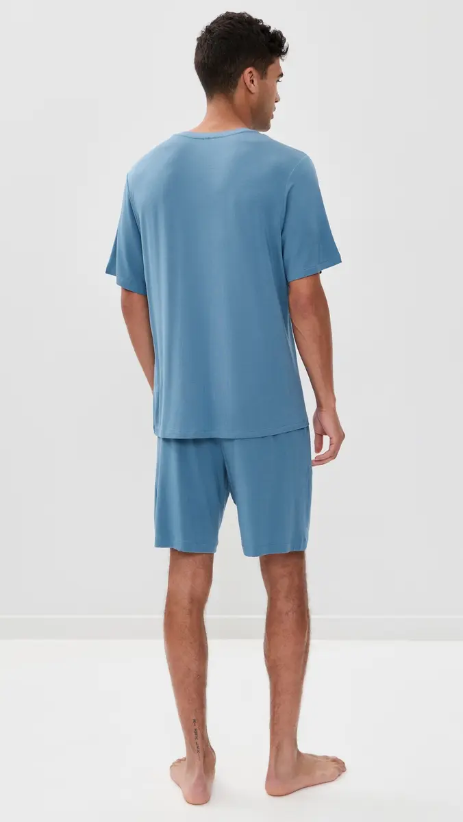 Eberjey Henry Modal Short Pajama Set Slate Blue | Thumbnail 3 Eberjey Henry Modal Short Pajama Set Slate Blue | Thumbnail 3