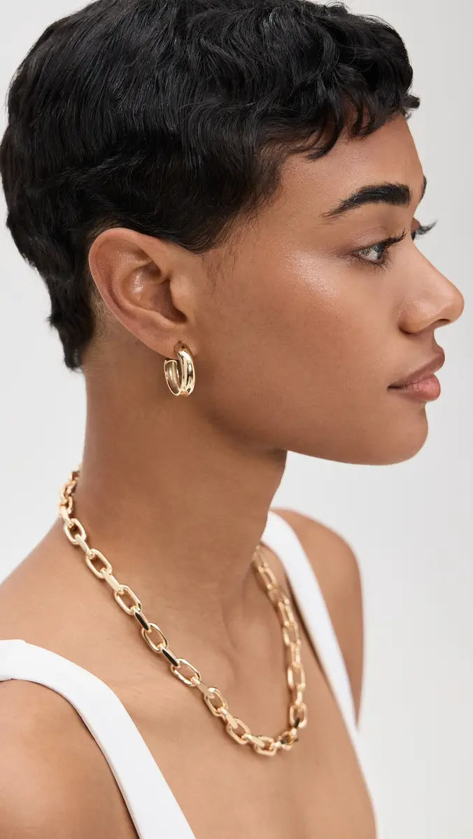 Jenny Bird Medium Staple Hoops | Thumbnail 3