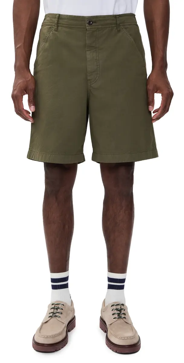 Norse Projects Kvitfjell Relaxed Cotton Twill Shorts 8 Olive Night | Image 1 Norse Projects Kvitfjell Relaxed Cotton Twill Shorts 8 Olive Night | Image 1