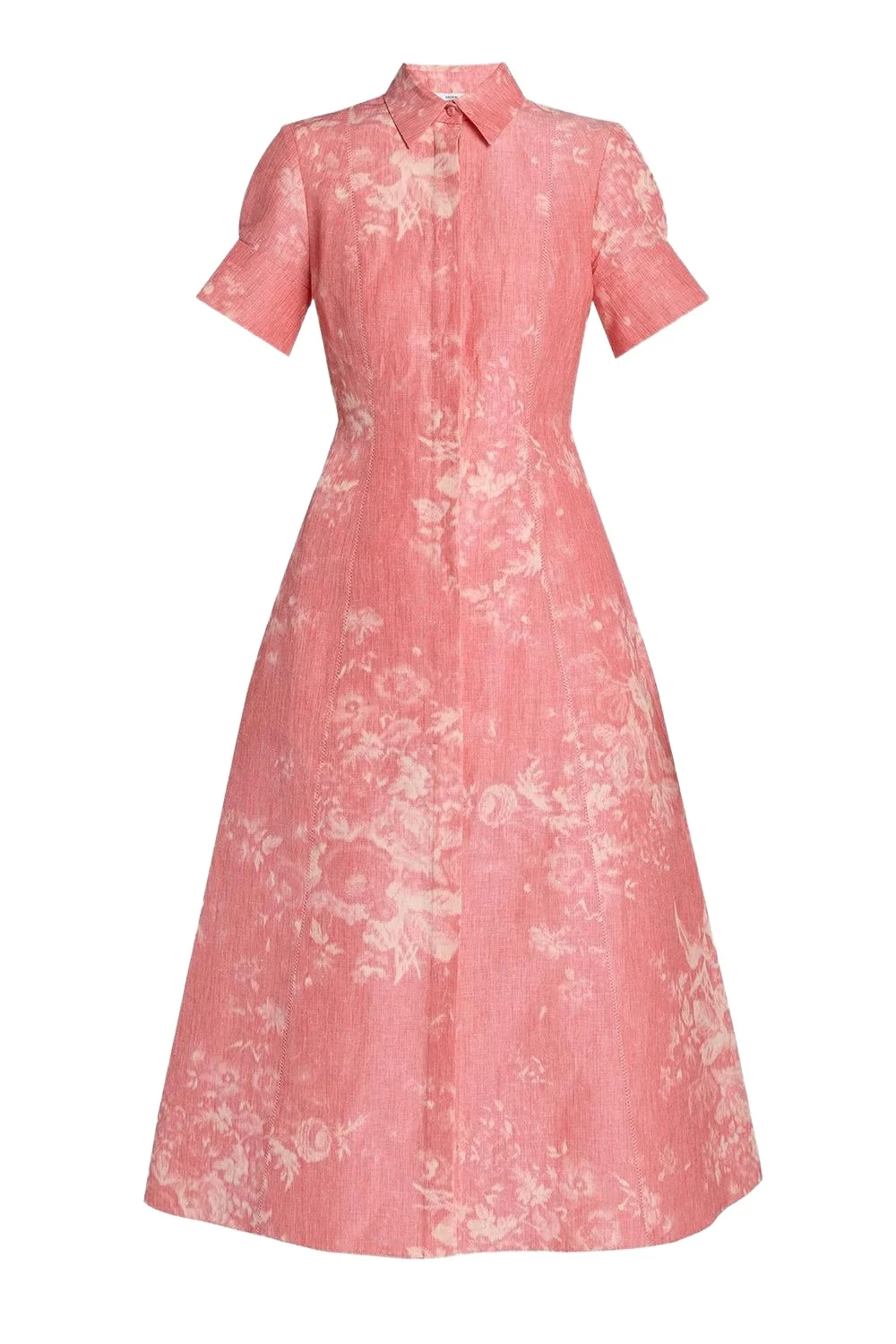 Floral Print Midi Shirt Dress Floral Print Midi Shirt Dress
