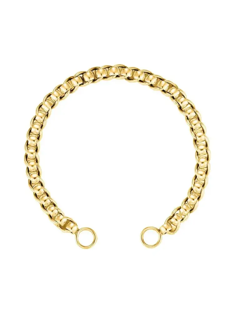 Rolling Curb Chain Bracelet - Yellow Gold - 6in