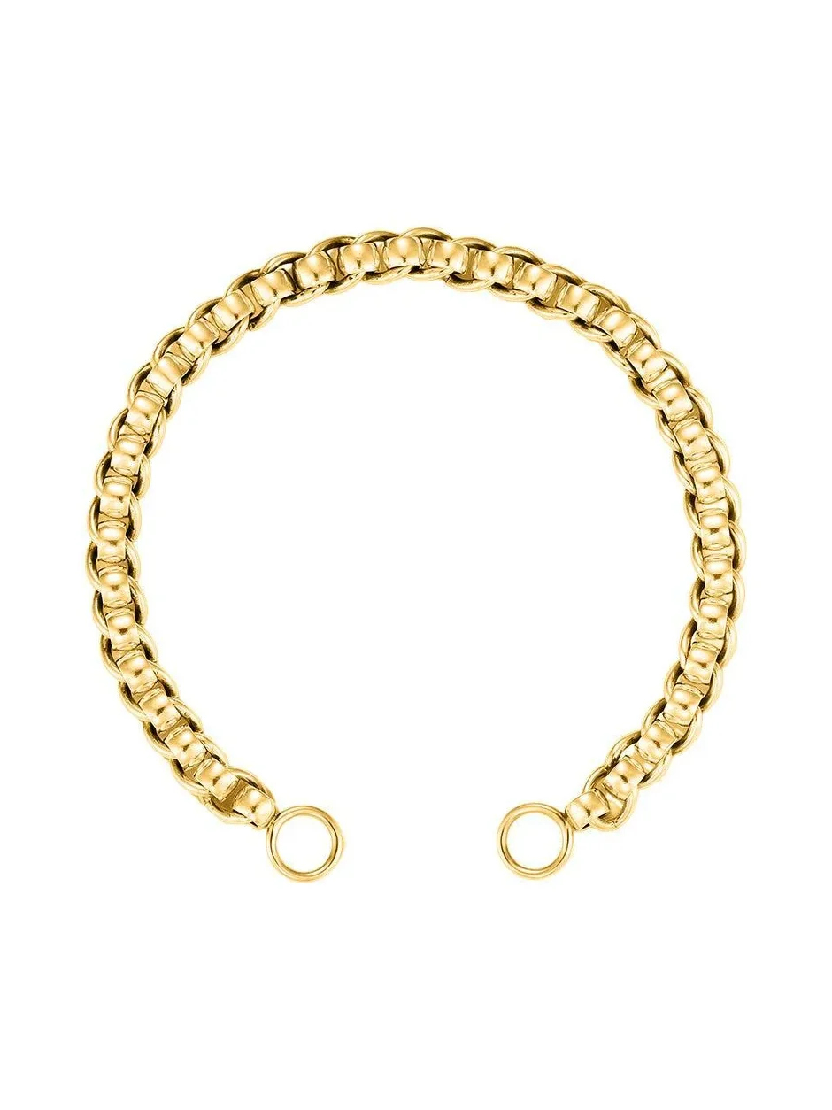 Marla Aaron Rolling Curb Chain Bracelet - Yellow Gold - 6in