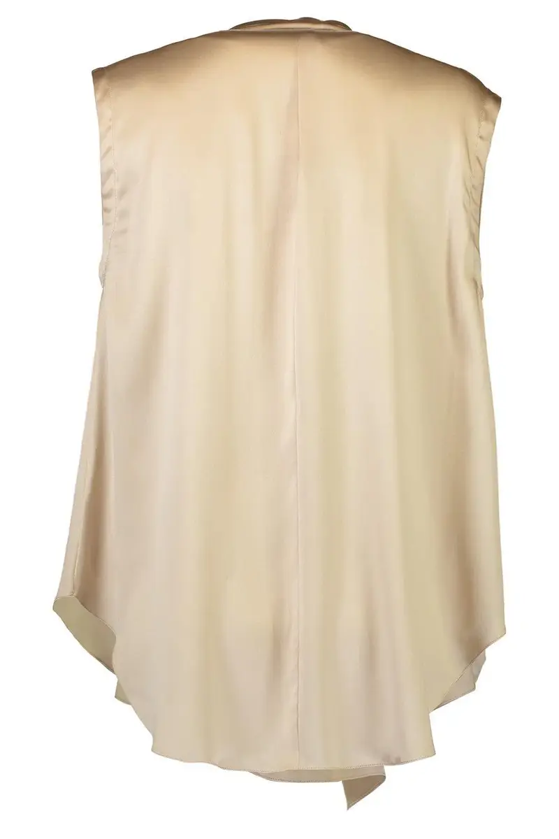 Brunello Cucinelli Sleevess Tie Blouse | Thumbnail 5