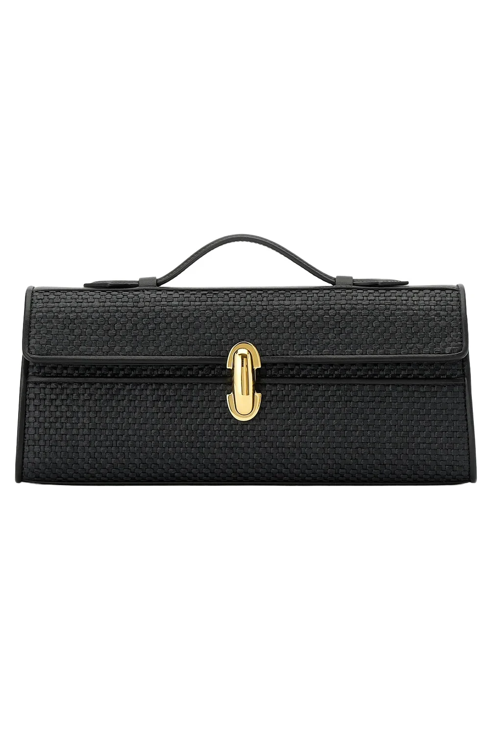 Slim Symmetry Pochette - Black Raffia Slim Symmetry Pochette - Black Raffia