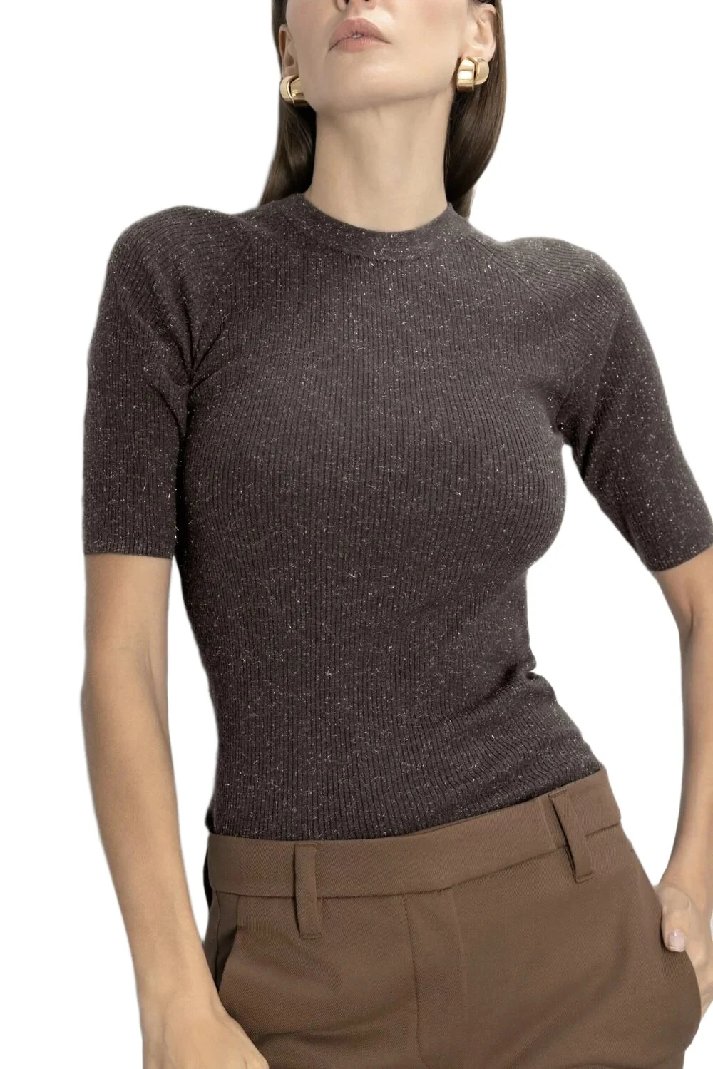 Brunello Cucinelli Stretch Lurex Tee