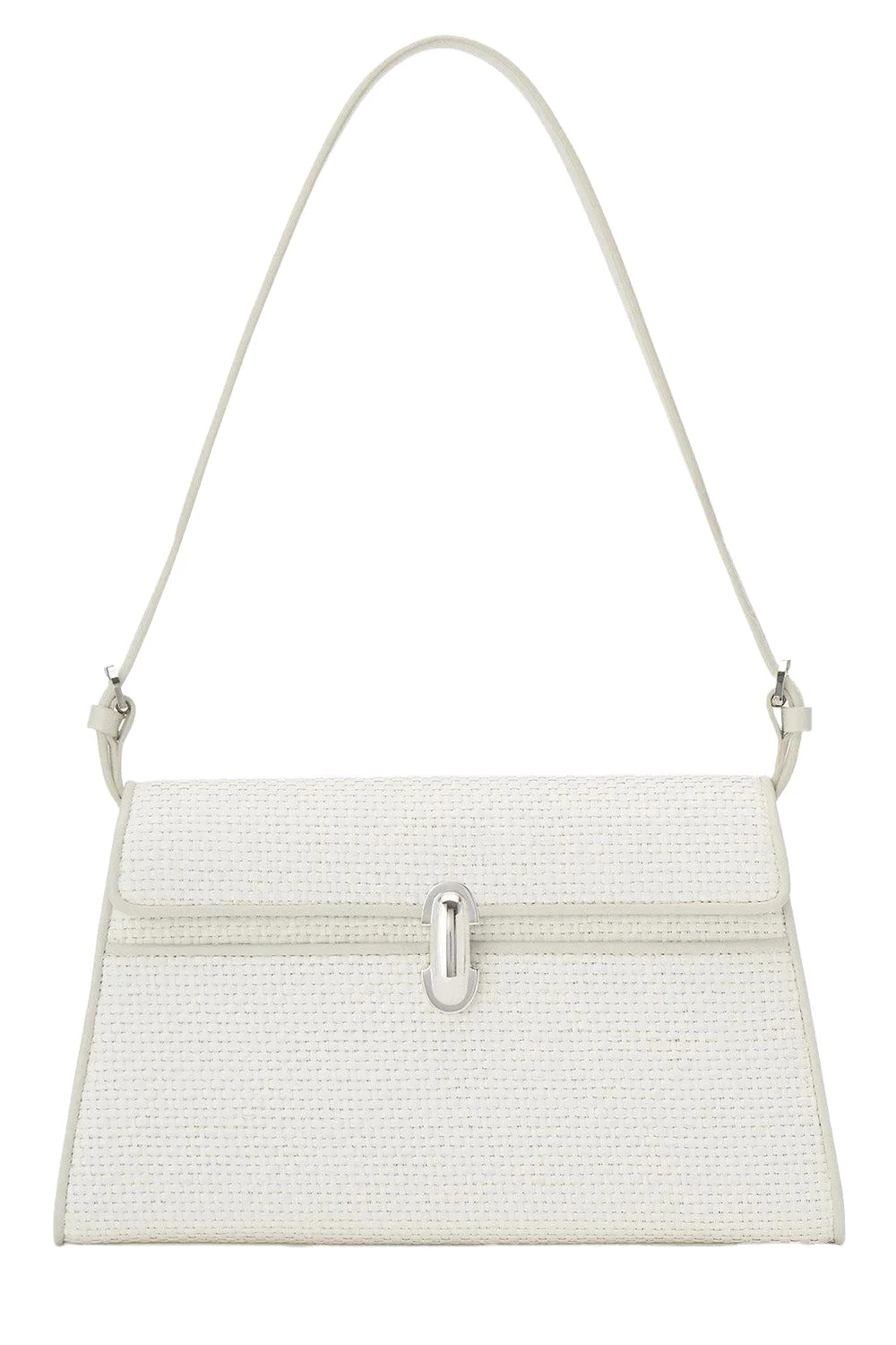 Savette Symmetry Shoulder Bag - Ivory Raffia