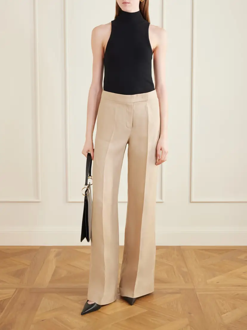 Max Mara Big Linen Wide-leg Pants | Thumbnail 2 Max Mara Big Linen Wide-leg Pants | Thumbnail 2