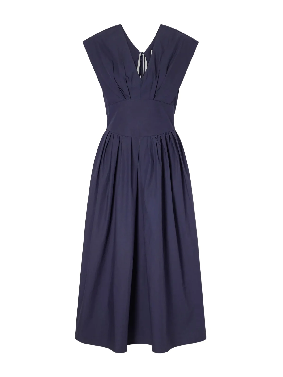 In Full Bloom Gathered Cotton-taffeta Midi Dress