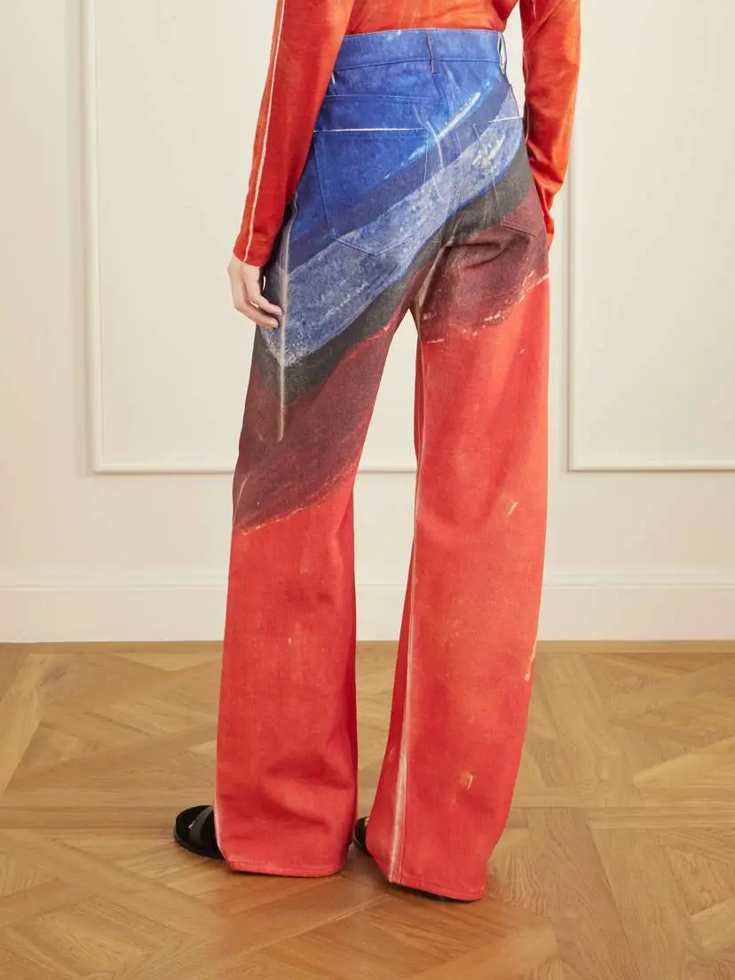 Gabriela Hearst Amoret Printed High-rise Barrel-leg Recycled Jeans | Thumbnail 4