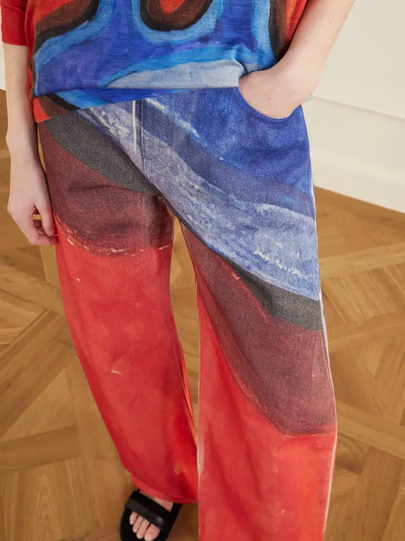 Gabriela Hearst Amoret Printed High-rise Barrel-leg Recycled Jeans | Thumbnail 5