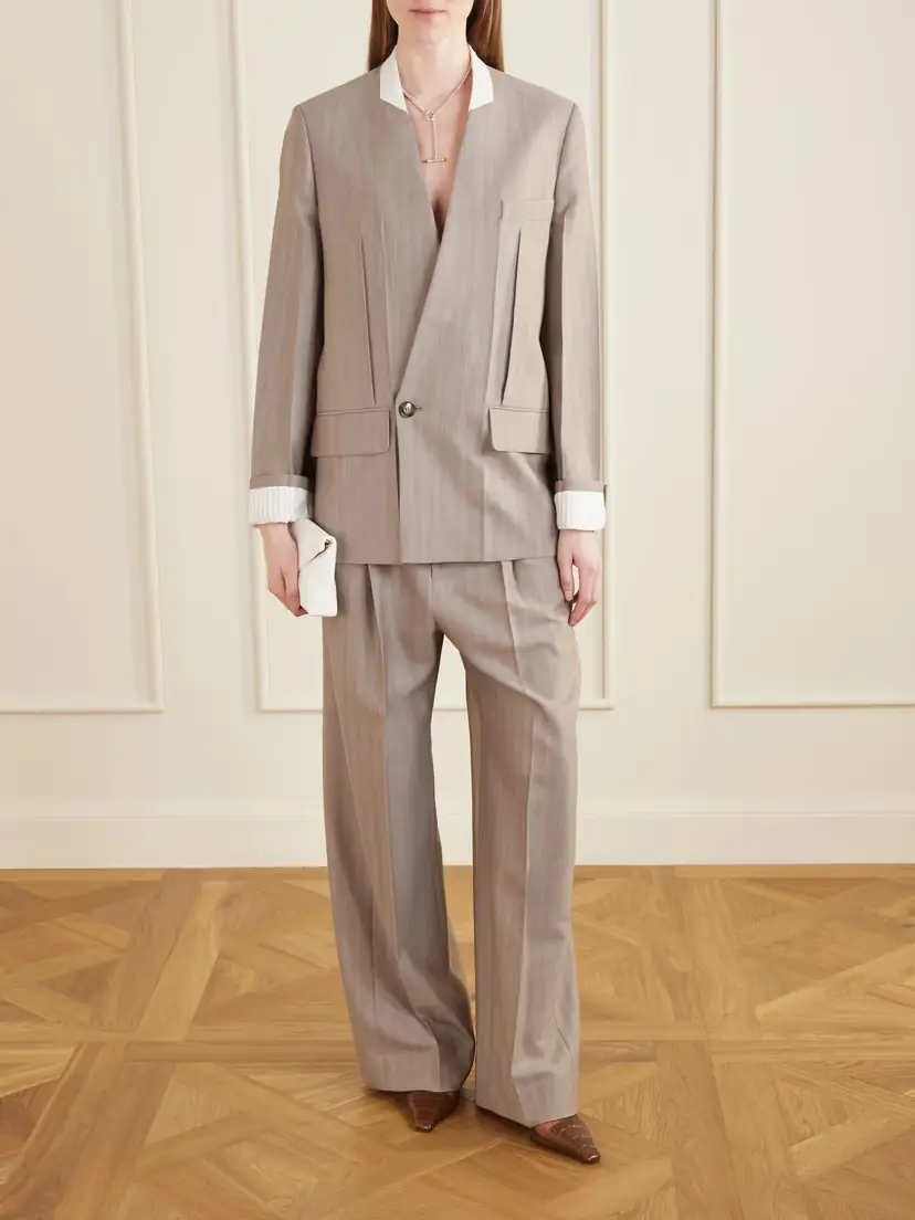Victoria Beckham Pleated Wool Wide-leg Pants | Thumbnail 2 Victoria Beckham Pleated Wool Wide-leg Pants | Thumbnail 2