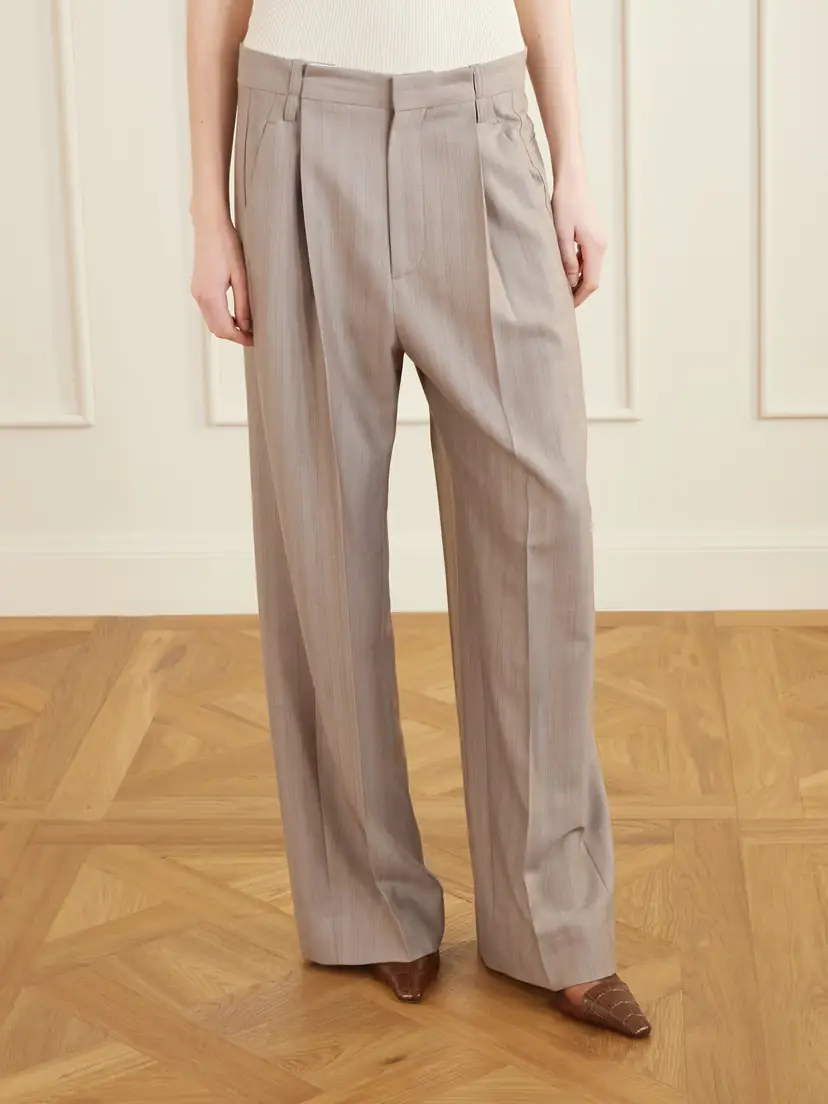 Victoria Beckham Pleated Wool Wide-leg Pants | Thumbnail 3 Victoria Beckham Pleated Wool Wide-leg Pants | Thumbnail 3