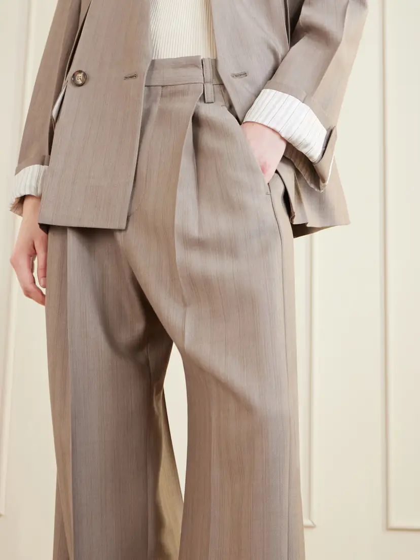 Victoria Beckham Pleated Wool Wide-leg Pants | Thumbnail 5 Victoria Beckham Pleated Wool Wide-leg Pants | Thumbnail 5