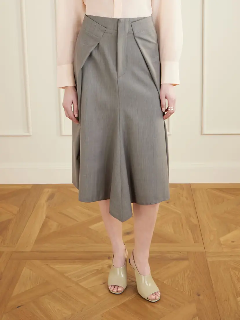 Victoria Beckham Pleated Wool Midi Skirt | Thumbnail 3 Victoria Beckham Pleated Wool Midi Skirt | Thumbnail 3