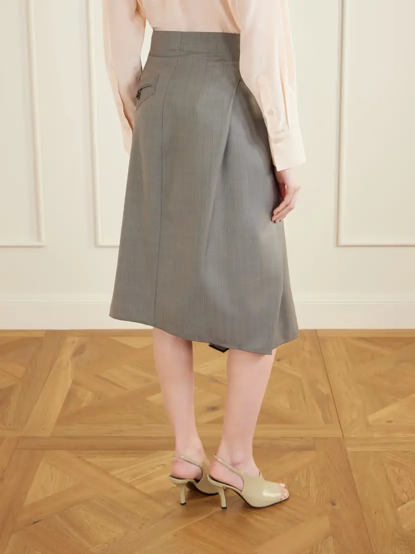 Victoria Beckham Pleated Wool Midi Skirt | Thumbnail 4 Victoria Beckham Pleated Wool Midi Skirt | Thumbnail 4