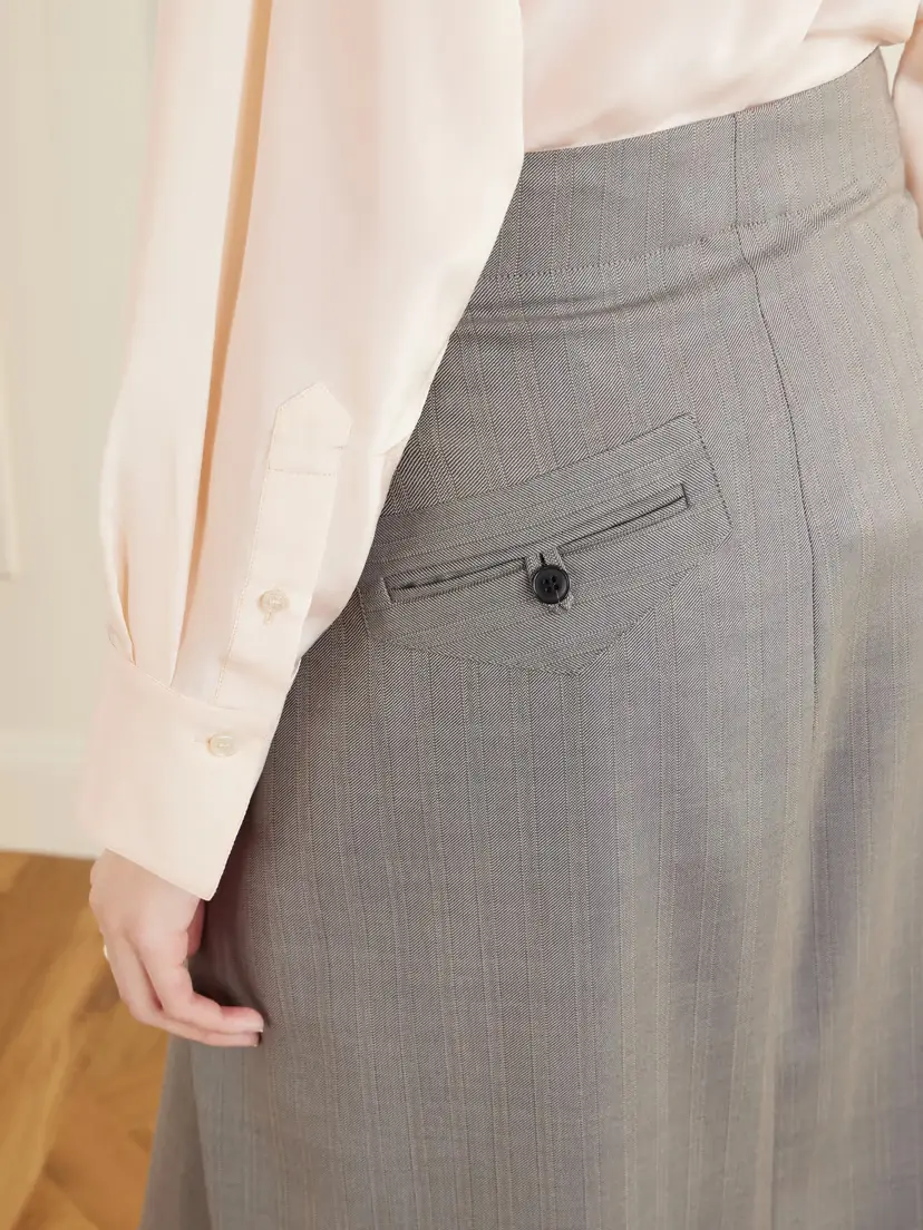 Victoria Beckham Pleated Wool Midi Skirt | Thumbnail 6 Victoria Beckham Pleated Wool Midi Skirt | Thumbnail 6