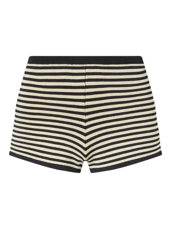 Striped Stretch-knit Shorts