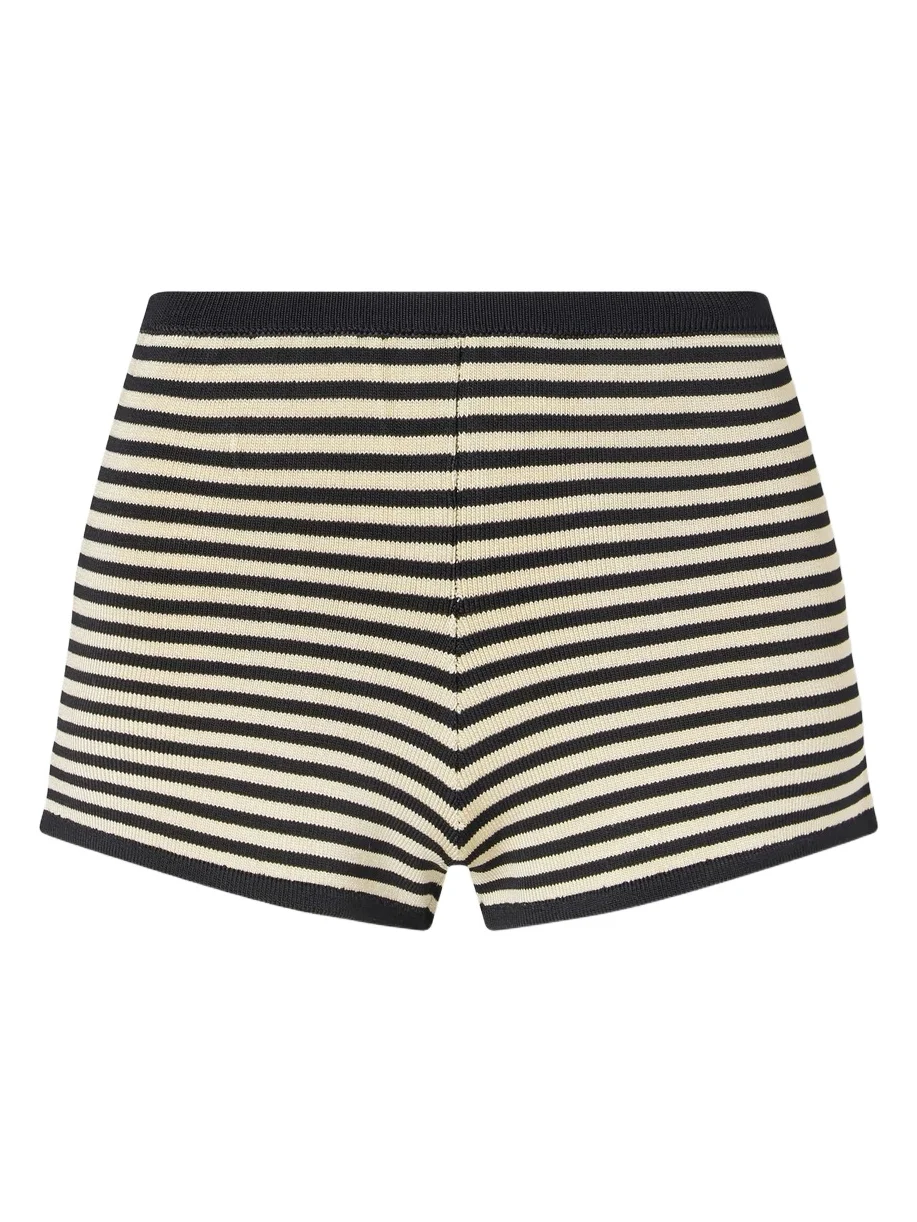Striped Stretch-knit Shorts