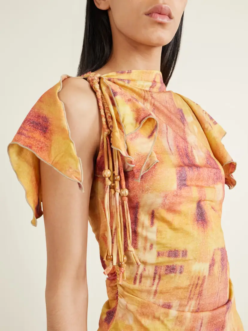 Isabel Marant Jazia Bead-embellished Printed Cotton Top | Thumbnail 5 Isabel Marant Jazia Bead-embellished Printed Cotton Top | Thumbnail 5