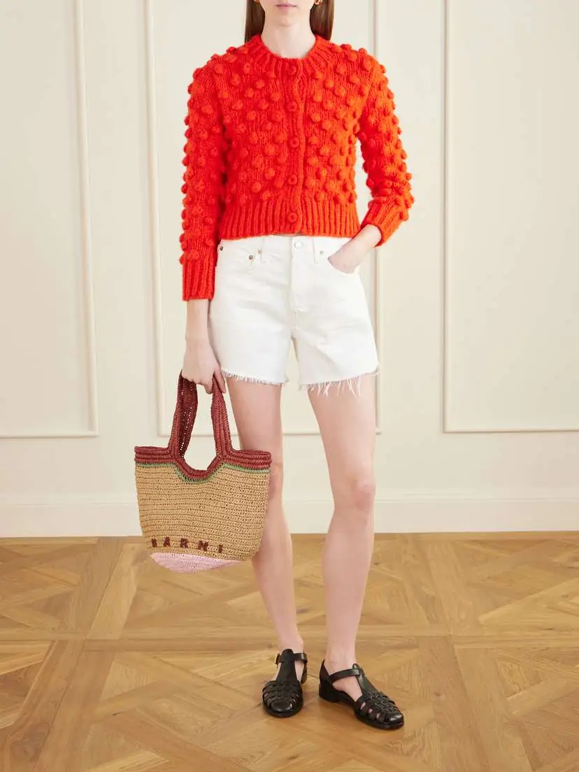 Marni Small Leather-trimmed Raffia-like Tote Bag | Thumbnail 3 Marni Small Leather-trimmed Raffia-like Tote Bag | Thumbnail 3
