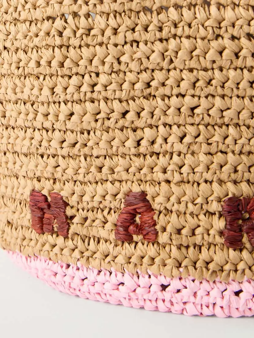 Marni Small Leather-trimmed Raffia-like Tote Bag | Thumbnail 5 Marni Small Leather-trimmed Raffia-like Tote Bag | Thumbnail 5