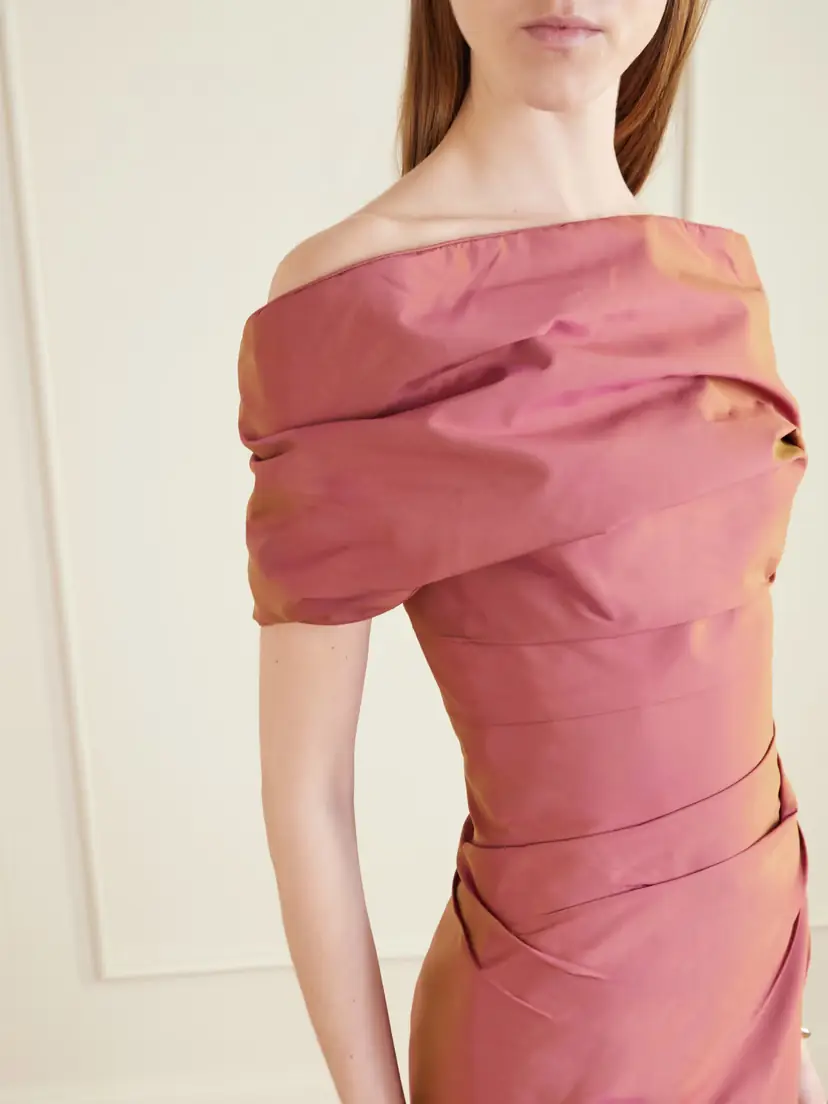 Marmar Halim Off-the-shoulder Gathered Taffeta Gown | Thumbnail 4