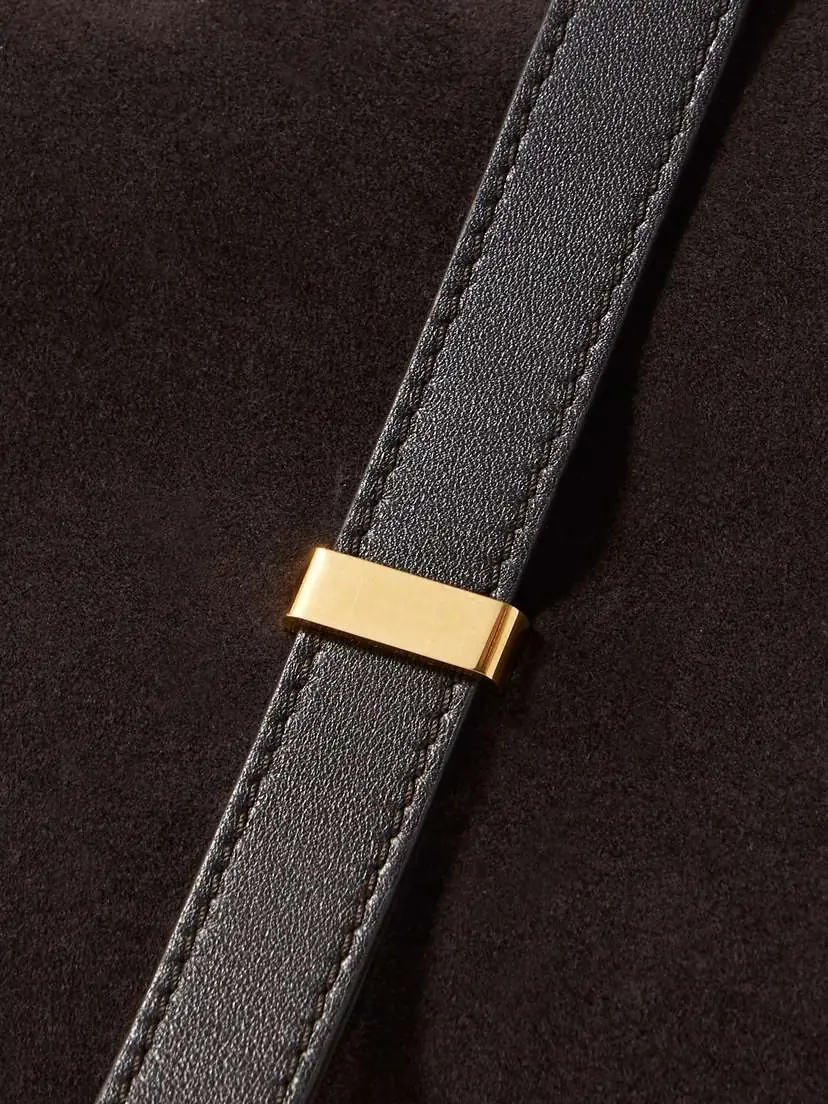 Nili Lotan Jane Leather-trimmed Suede Shoulder Bag | Thumbnail 4 Nili Lotan Jane Leather-trimmed Suede Shoulder Bag | Thumbnail 4