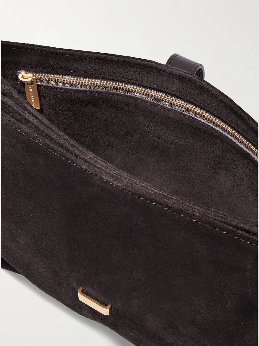 Nili Lotan Jane Leather-trimmed Suede Shoulder Bag | Thumbnail 5 Nili Lotan Jane Leather-trimmed Suede Shoulder Bag | Thumbnail 5