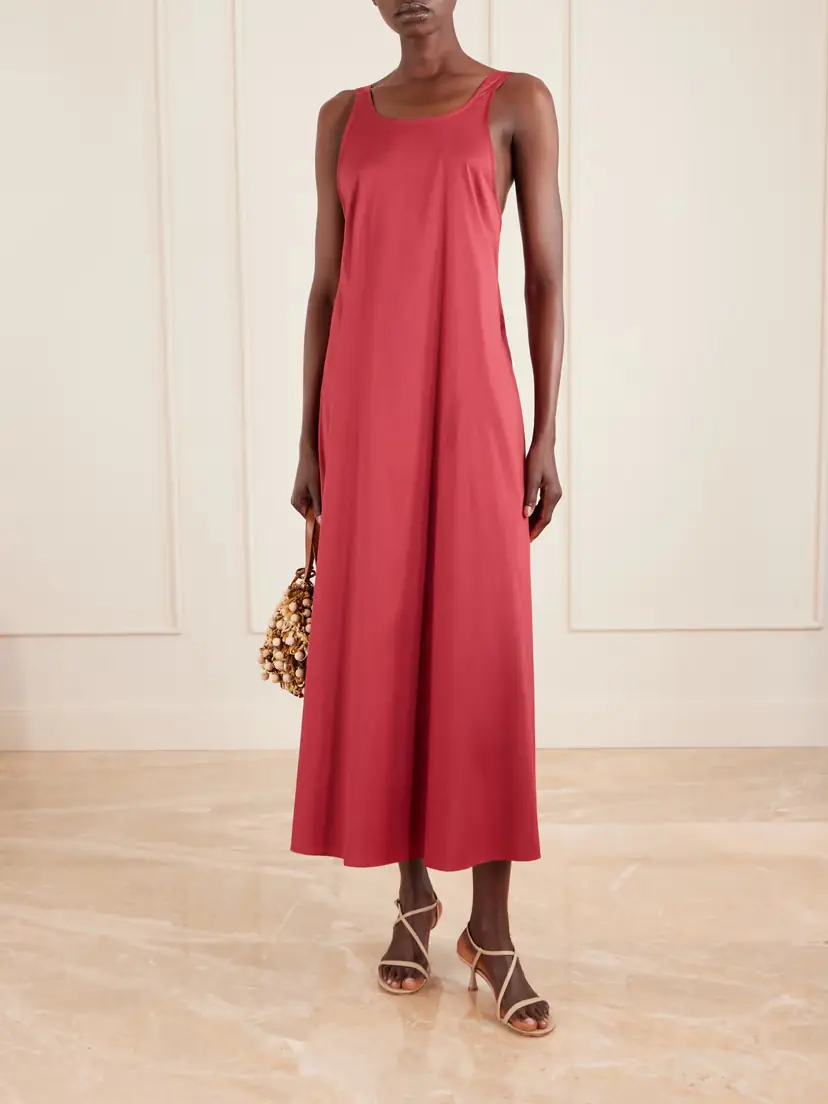 Max Mara Seta Cotton-blend Taffeta Maxi Dress | Thumbnail 2 Max Mara Seta Cotton-blend Taffeta Maxi Dress | Thumbnail 2